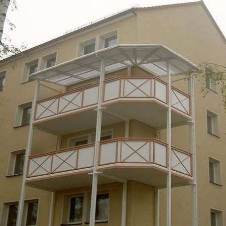 Balkonanlage als Eckbalkonsystem